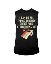 All things through christ cornhole Sleeveless Tee tile