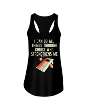 All things through christ cornhole Ladies Flowy Tank tile