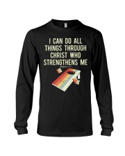 All things through christ cornhole Long Sleeve Tee tile