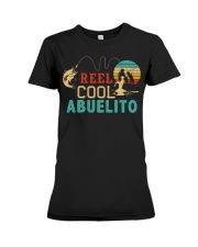 Retro Fishing Reel Cool Abuelito Premium Fit Ladies Tee tile