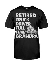 Funny Retired Truck Driver Full Time Grandpa Premium Fit Mens Tee tile