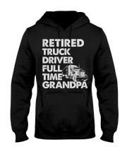 Funny Retired Truck Driver Full Time Grandpa Hooded Sweatshirt tile