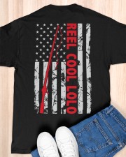 Reel Cool Lolo American Flag Fishing Fisherman Classic T-Shirt apparel-classic-tshirt-lifestyle-back-155