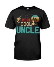 Retro Fishing Reel Cool Uncle Classic T-Shirt front
