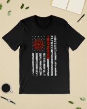 Husband Father Firefighter Hero Classic T-Shirt lifestyle-mens-crewneck-front-19