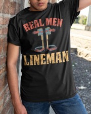 Real men Lineman Classic T-Shirt apparel-classic-tshirt-lifestyle-27
