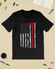 Thin Red Line Axe American Flag Firefighter Classic T-Shirt lifestyle-mens-crewneck-front-19