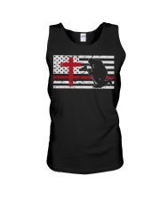 Thin Red Line American Flag Firefighter Fireman Unisex Tank tile