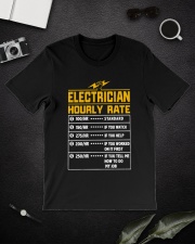 Electrician Funny Hourly Rate Classic T-Shirt lifestyle-mens-crewneck-front-16
