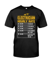 Electrician Funny Hourly Rate Premium Fit Mens Tee tile