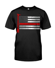 Thin Red Line Flag Firefighter Hook Subdued Classic T-Shirt front