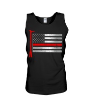 Thin Red Line Flag Firefighter Hook Subdued Unisex Tank tile