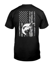 Camouflage American Flag Bass Fishing Premium Fit Mens Tee tile
