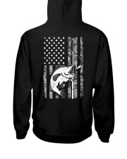 Camouflage American Flag Bass Fishing Hooded Sweatshirt tile