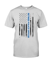 Retired Police Officer Blue Line Retirement Flag Premium Fit Mens Tee tile