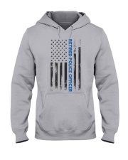 Retired Police Officer Blue Line Retirement Flag Hooded Sweatshirt tile