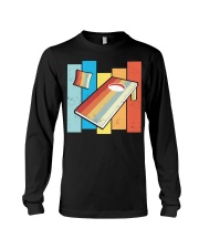 Retro Vintage style Cornhole Board Long Sleeve Tee tile