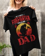 My Favorite Firefighter Calls Me Dad Classic T-Shirt apparel-classic-tshirt-lifestyle-front-117