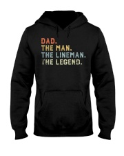 Retro Dad The Man Lineman Legend Hooded Sweatshirt tile