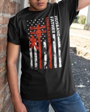 Electric Cable Lineman Husband Father Classic T-Shirt apparel-classic-tshirt-lifestyle-27