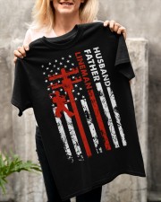 Electric Cable Lineman Husband Father Classic T-Shirt apparel-classic-tshirt-lifestyle-front-117