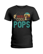 Retro Fishing Reel Cool Pops Ladies T-Shirt tile
