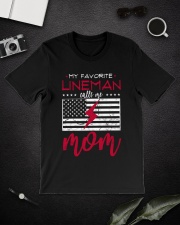 My Favorite Patriotic Lineman Calls Me Mom Classic T-Shirt lifestyle-mens-crewneck-front-16