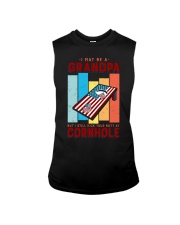 Funny Cornhole Player for Grandpa Sleeveless Tee tile