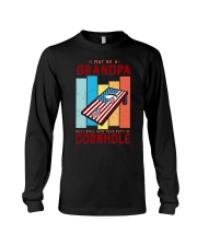Funny Cornhole Player for Grandpa Long Sleeve Tee tile