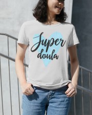 Super Doula Premium Fit Ladies Tee apparel-premium-fit-ladies-tee-lifestyle-front-34
