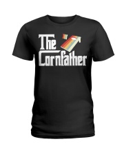 The Cornfather Funny cornhole Game Lover Dad Ladies T-Shirt tile