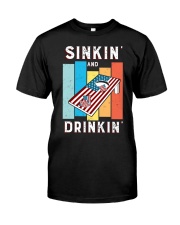 Sinkin' and Drinkin' Retro Cornhole Premium Fit Mens Tee tile