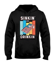Sinkin' and Drinkin' Retro Cornhole Hooded Sweatshirt tile