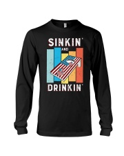 Sinkin' and Drinkin' Retro Cornhole Long Sleeve Tee tile