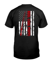 Reel Cool Poppi USA Flag Fishing Fisherman Classic T-Shirt back