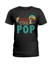 Retro Fishing Reel Cool Pop Ladies T-Shirt tile