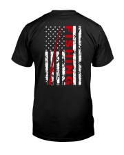 Fishing American Flag Rod USA Patriotic Fisherman Premium Fit Mens Tee tile