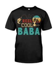 Retro Fishing Reel Cool Baba Classic T-Shirt front