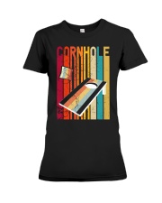 Retro style Cornhole board Outdoor game Premium Fit Ladies Tee tile