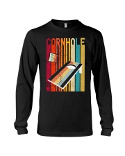 Retro style Cornhole board Outdoor game Long Sleeve Tee tile