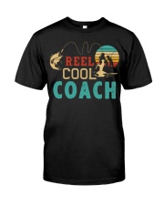 Retro Fishing Reel Cool Coach Classic T-Shirt front