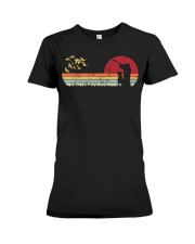 Retro Style Duck Hunting Premium Fit Ladies Tee tile
