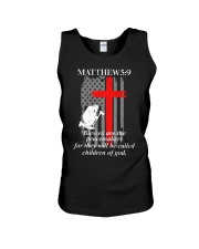 Thin Red Line Cross Bible Verse Firefighter Unisex Tank tile