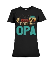Retro Fishing Reel Cool Opa Premium Fit Ladies Tee tile