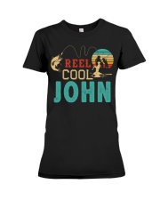 Retro Fishing Reel Cool John Premium Fit Ladies Tee tile