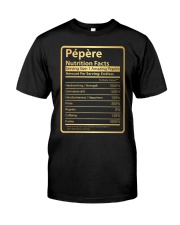 Pepere Nutrition Facts Classic T-Shirt front