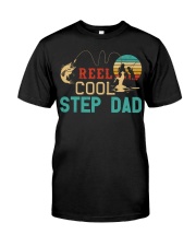 Retro Fishing Reel Cool Step Dad Premium Fit Mens Tee tile