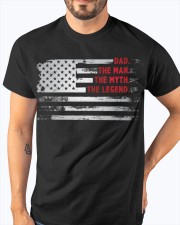 Dad The Man Myth Legend American Flag Classic T-Shirt apparel-classic-tshirt-lifestyle-front-96