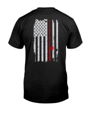 Fishing Rod American Flag Patriotic Fisherman Premium Fit Mens Tee tile