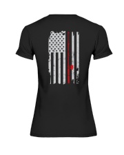 Fishing Rod American Flag Patriotic Fisherman Premium Fit Ladies Tee tile